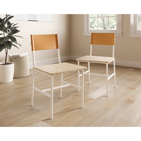 Sauder Boulevard Cafe Dining Chair Wh&camel 3a , Includes two chairs 429584